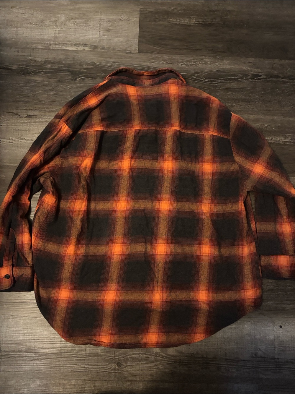 Orange & Black Plaid Button-Up Shirt - Picture 7 of 7